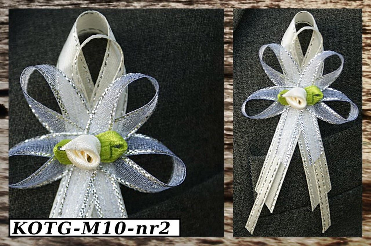 Kotyliony dla gości ,1szt. kremowo/kremowy/SREBRNY