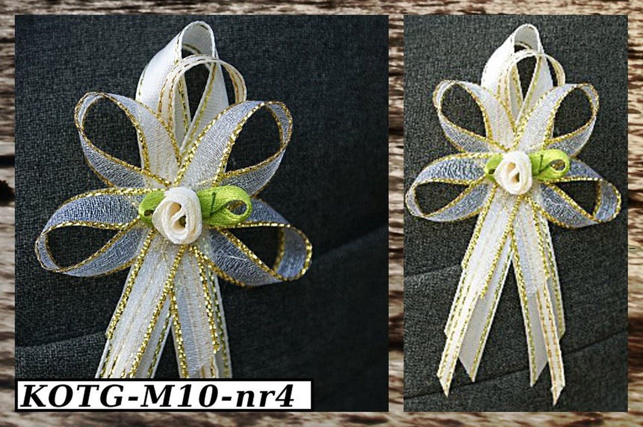 Kotyliony dla gości ,1szt. kremowo/kremowy/ZŁOTY