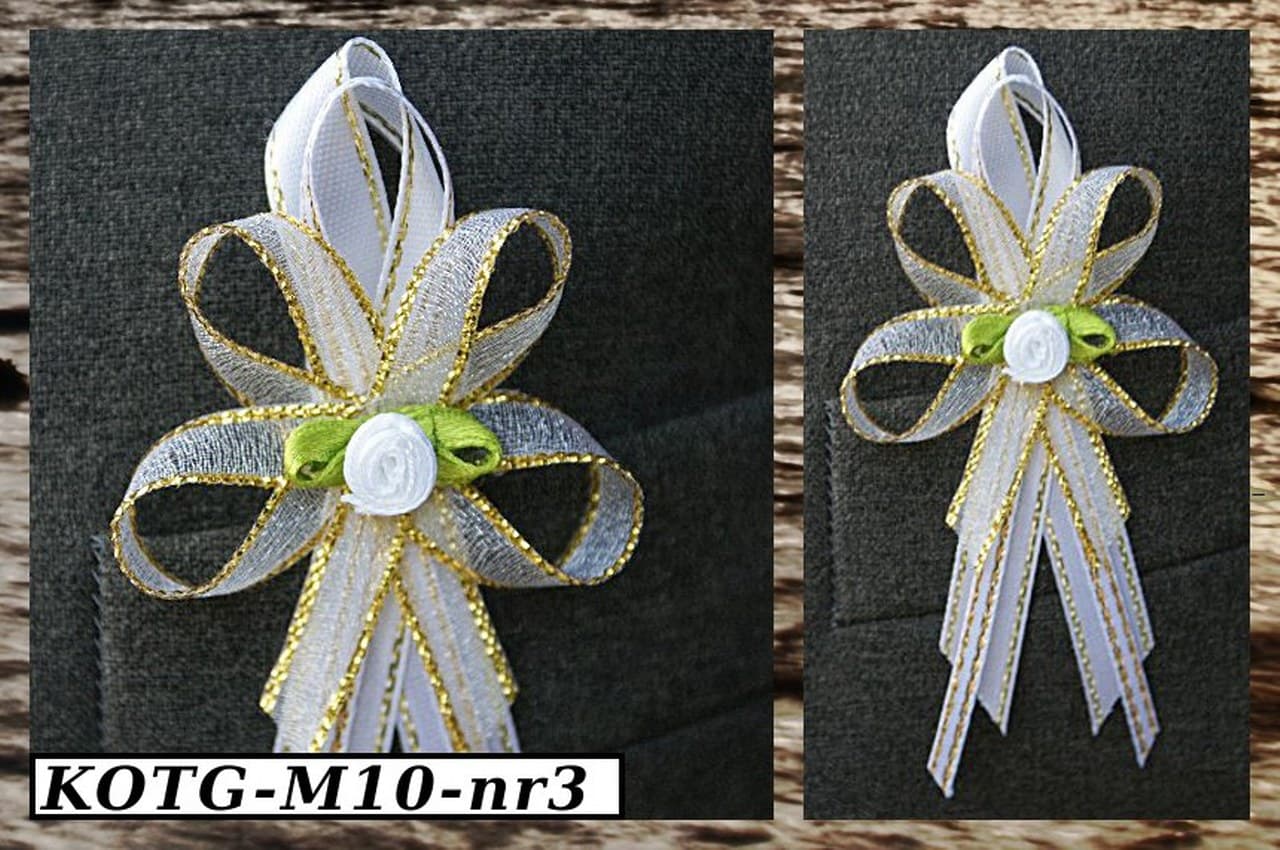 Kotyliony dla gości ,1szt. biało/kremowy/ZŁOTY