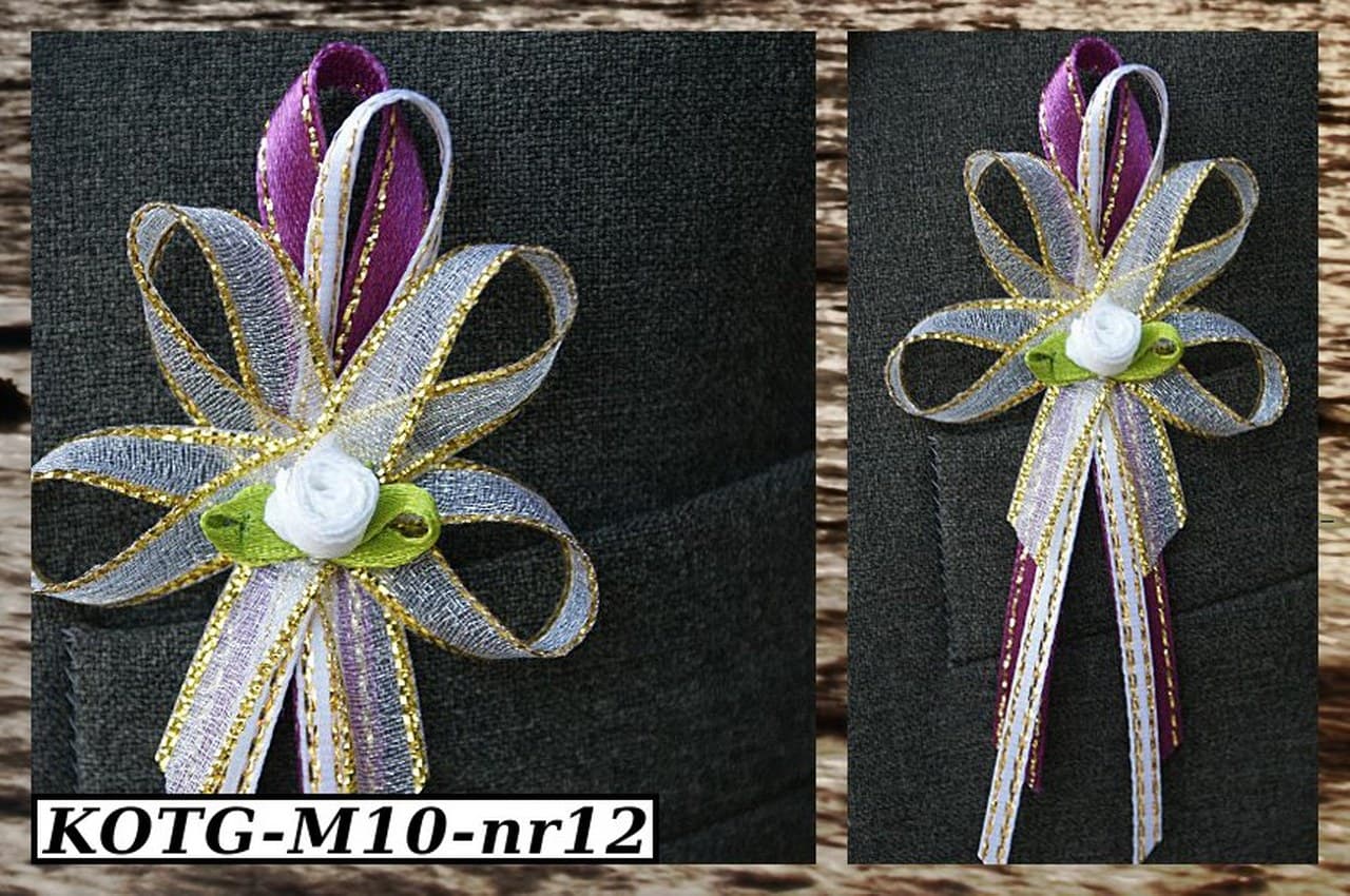 Kotyliony dla gości,1szt. biało/fioletowy/ZŁOTY