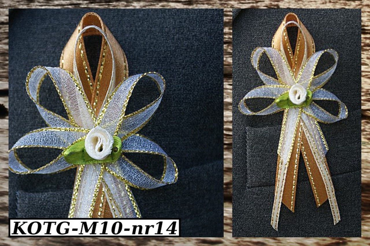 Kotyliony dla gości,1szt. biało/złoty/ZŁOTY