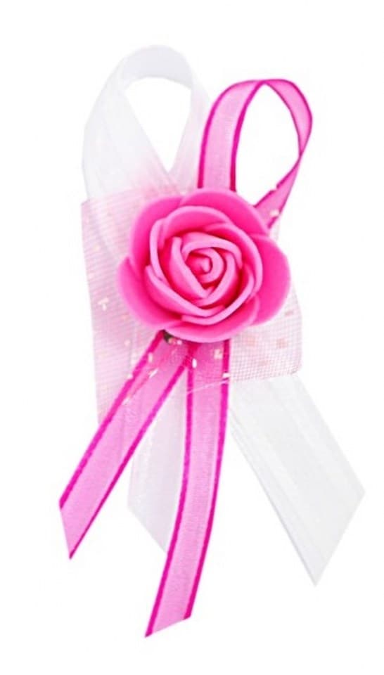 Kotylion z kwiatem piankowym dla gości, amarantowy