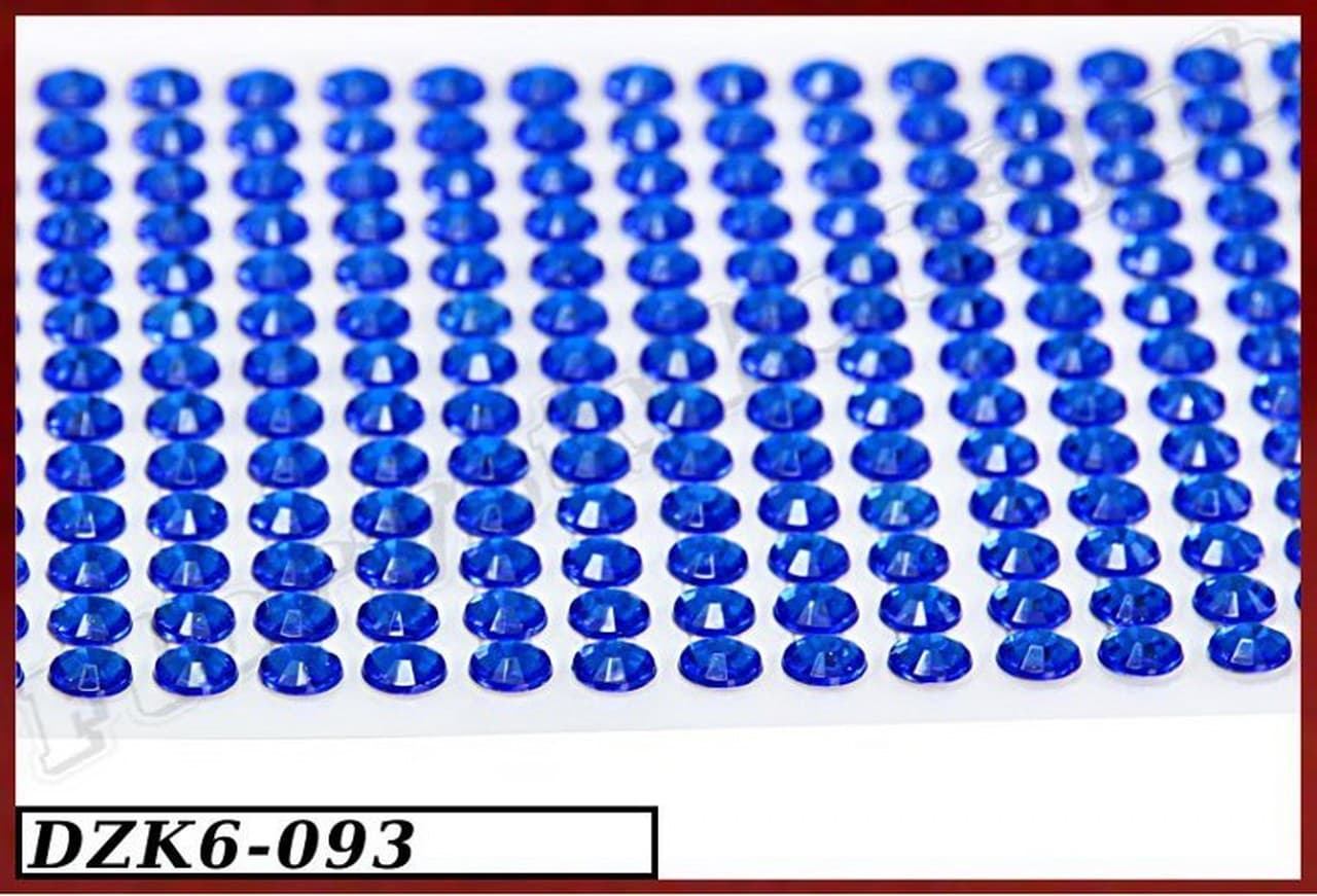 Dżety samoprzylepne kryształki 6mm/260szt chabrowe