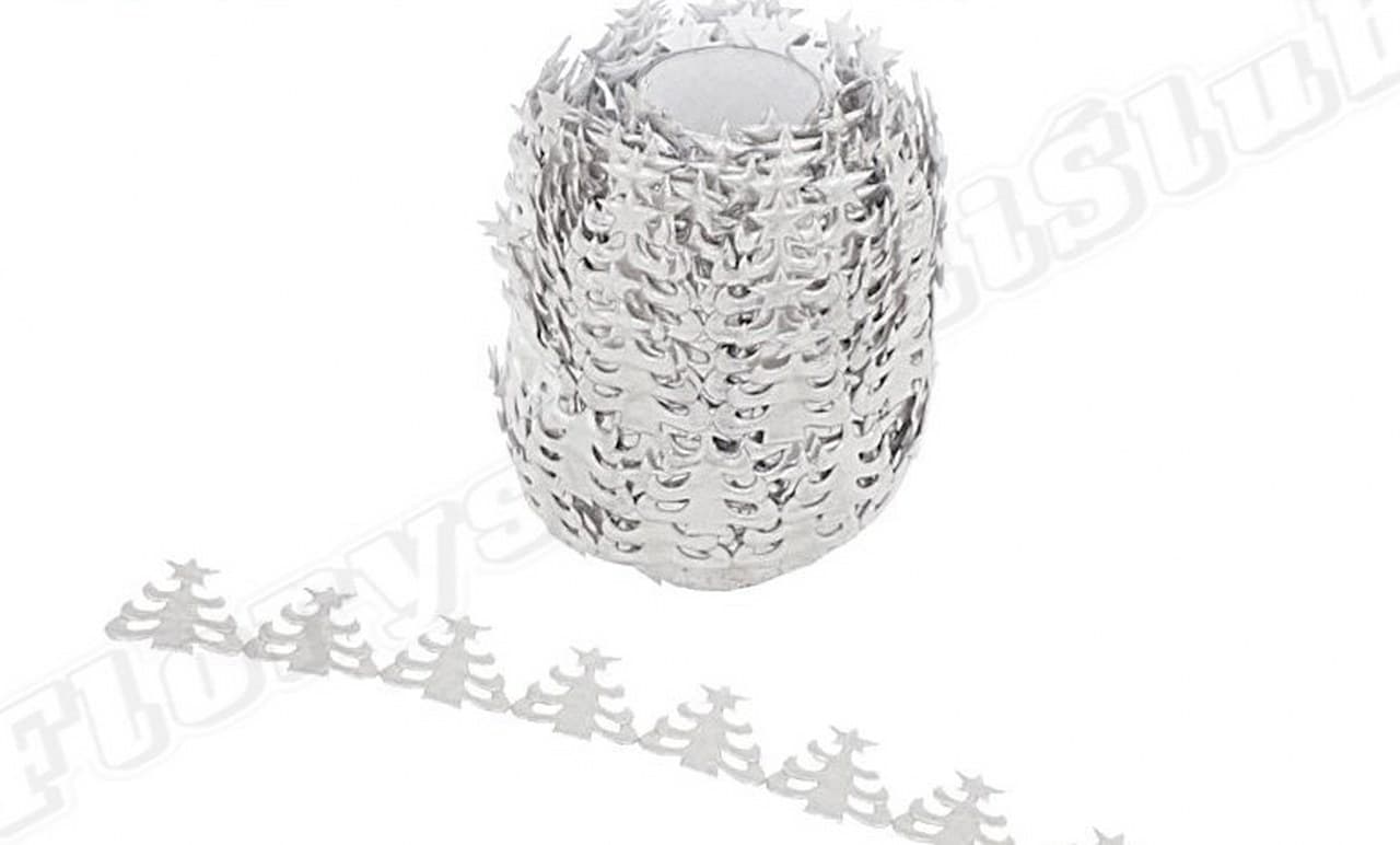 Aplikacje choinki metal. srebrne 1mb