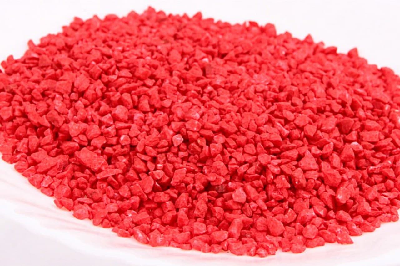 Marmur granulat kwarcowy, 2-4mm, 0,5kg, czerwony