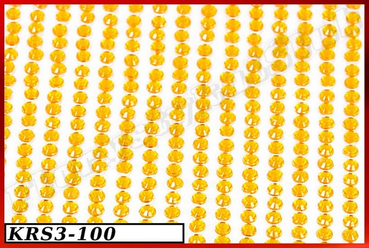 Dżety samoprzylepne kryształy 3mm/918szt. złote