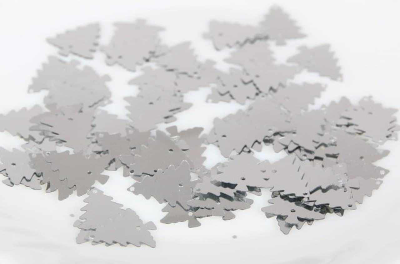 Cekiny choinki wys.13mm/5gram srebrne