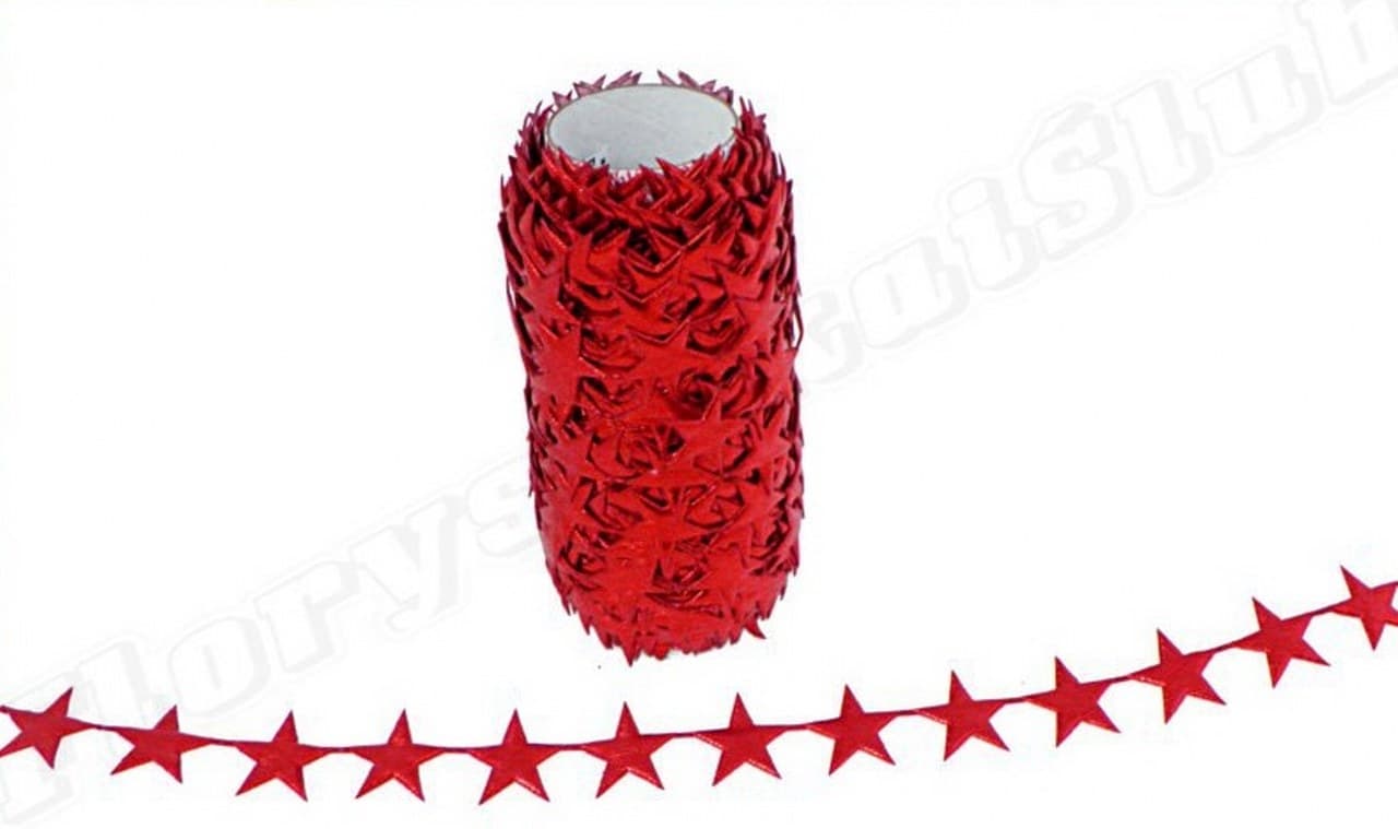 Aplikacje gwiazdka pełna metal. czerwona 1mb