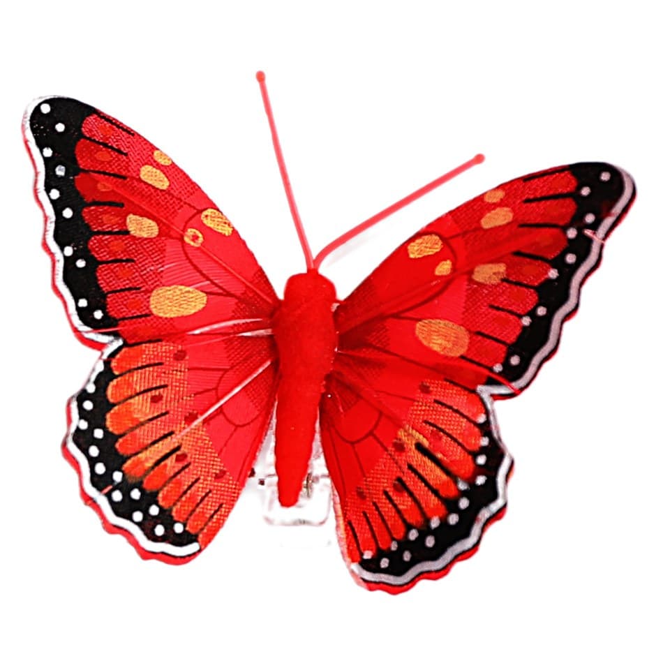 Sztuczne kolorowe motyle szer. 7cm, 12szt.