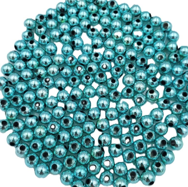 Perełki metalizowane, śr. 8mm/50g, niebieskie