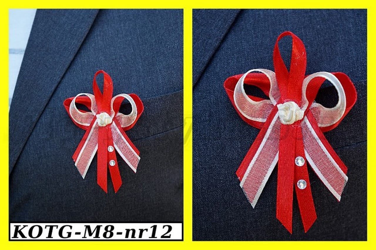 Kotyliony dla gości z dżetami czerwone