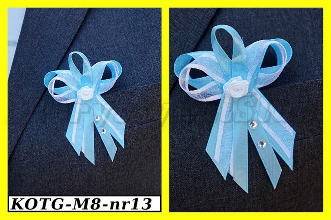 Kotyliony dla gości z dżetami  błękitne 