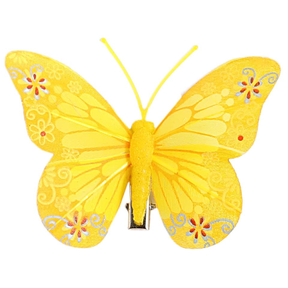 Sztuczne kolorowe motyle szer. 7cm, 12szt.