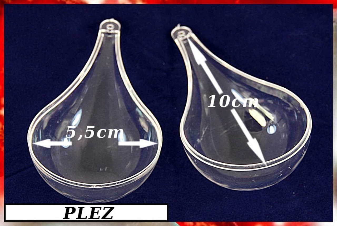 Łezka akrylow, wym. 110x54mm/1sztuka