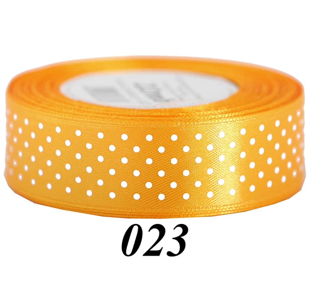 Wstążka satynowa w kropki 25mm/22mb, jajko