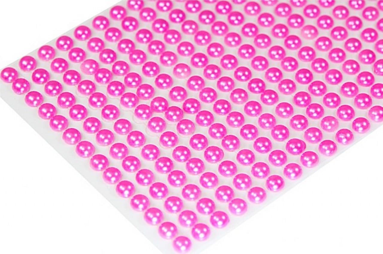 Dżety samoprzylepne perełki 3mm/702szt. amarantowe