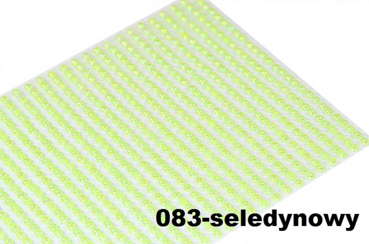 Dżety samoprzylepne perełki opal 3mm702szt seledyn