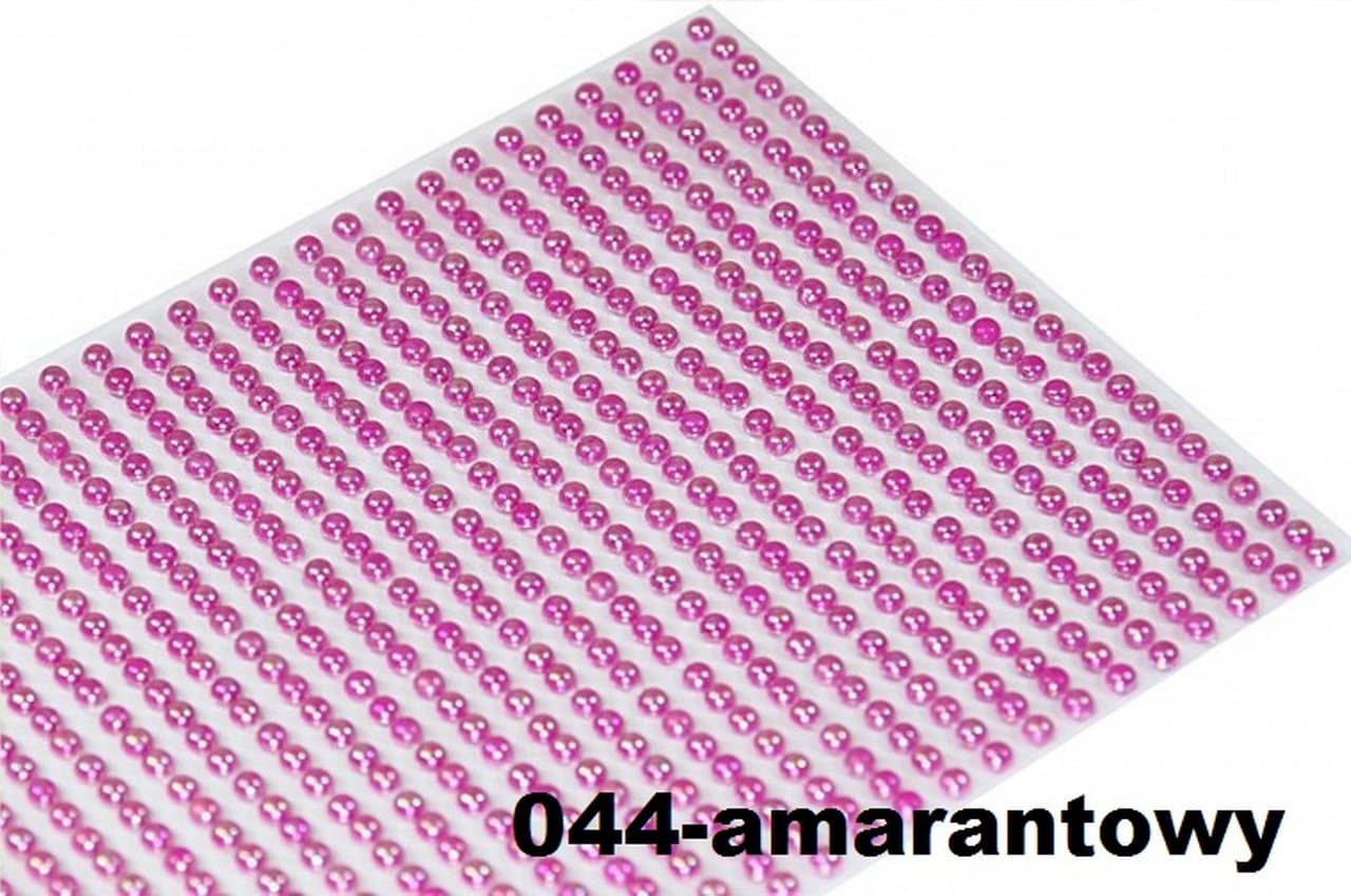 Dżety samoprzylepne perełki opal 3mm/702 amarant
