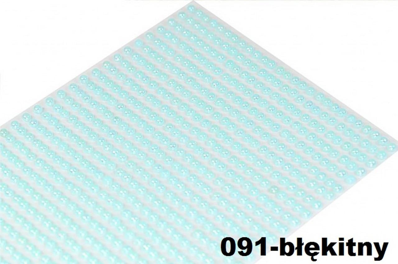 Dżety samoprzylepne perełki opal 3mm/702 błękitne