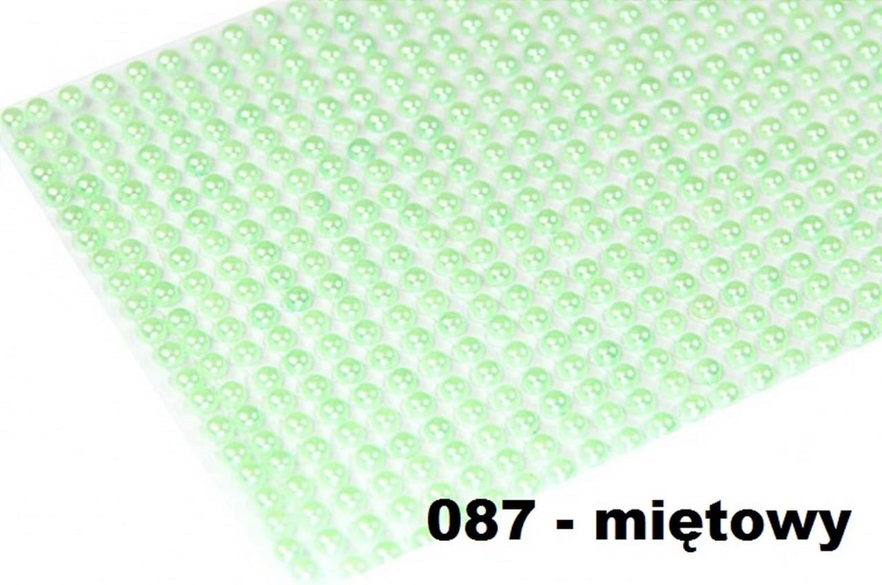 Dżety samoprzylepne perełki 4mm/500szt, miętowe