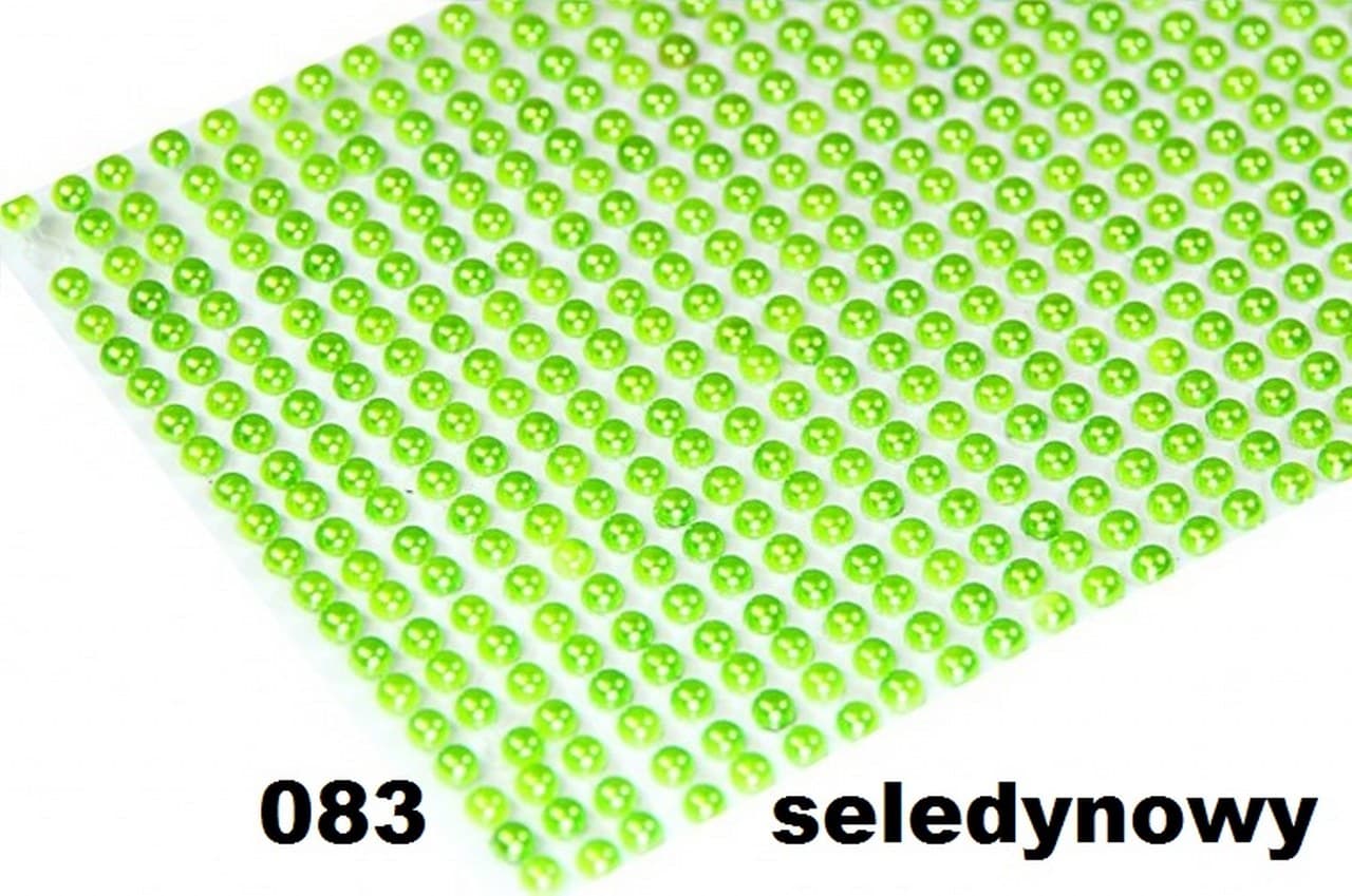 Dżety samoprzylepne perełki 4mm/500szt, seledynowe