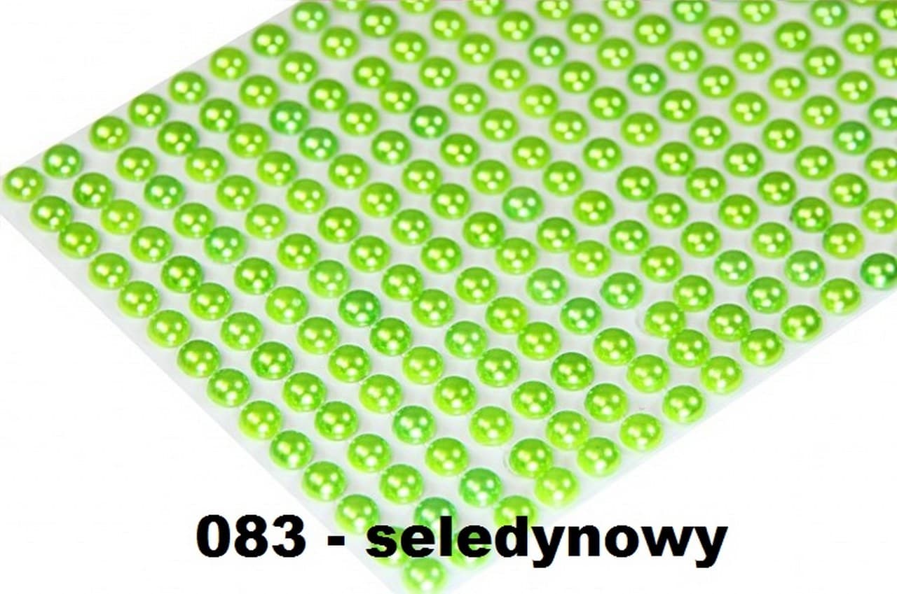 Dżety samoprzylepne perełki 6mm/252szt, seledynowe