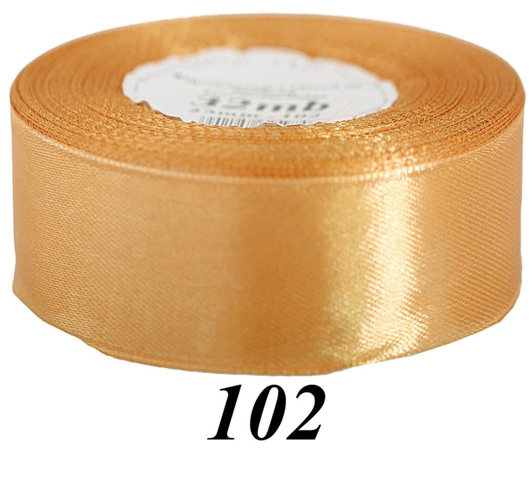 Wstążka satynowa 50mm/32mb, stare złoto