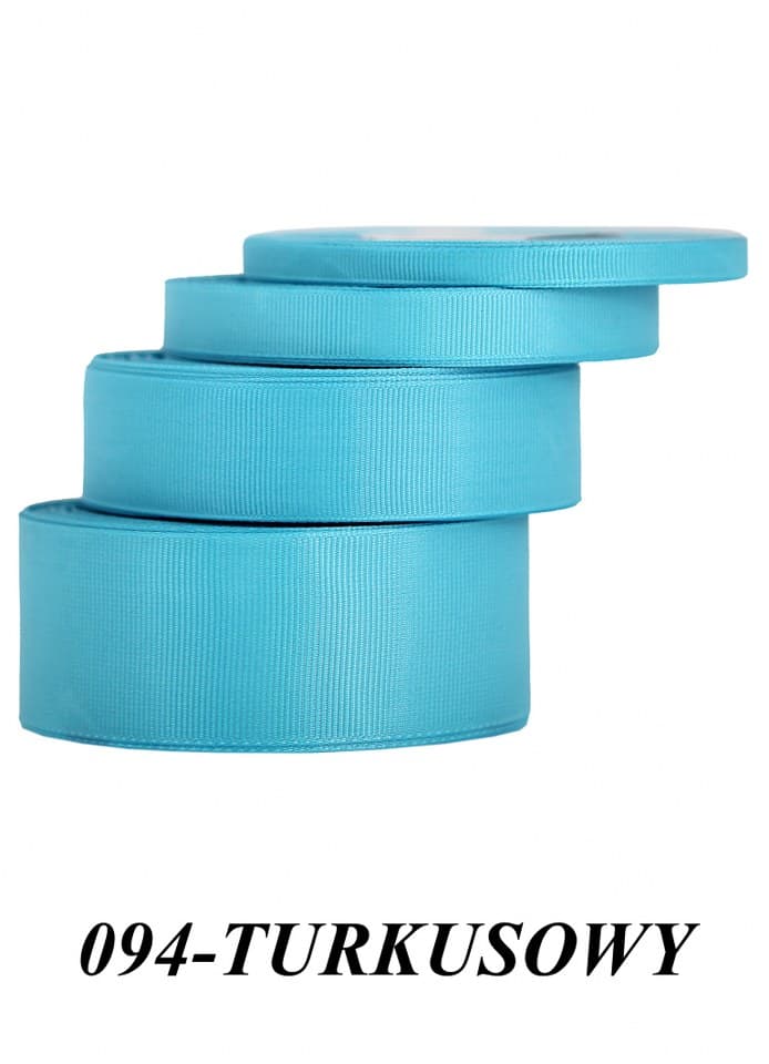 Wstążka rypsowa, 12mm/22mb, turkusowa