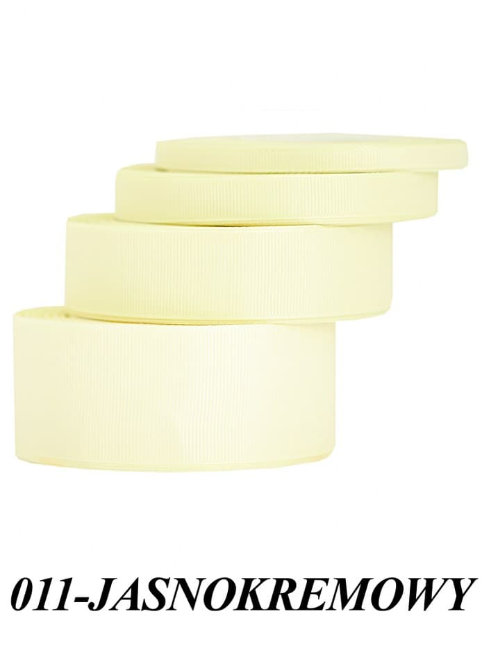 Wstążka rypsowa, 25mm/22mb, jasnokremowa