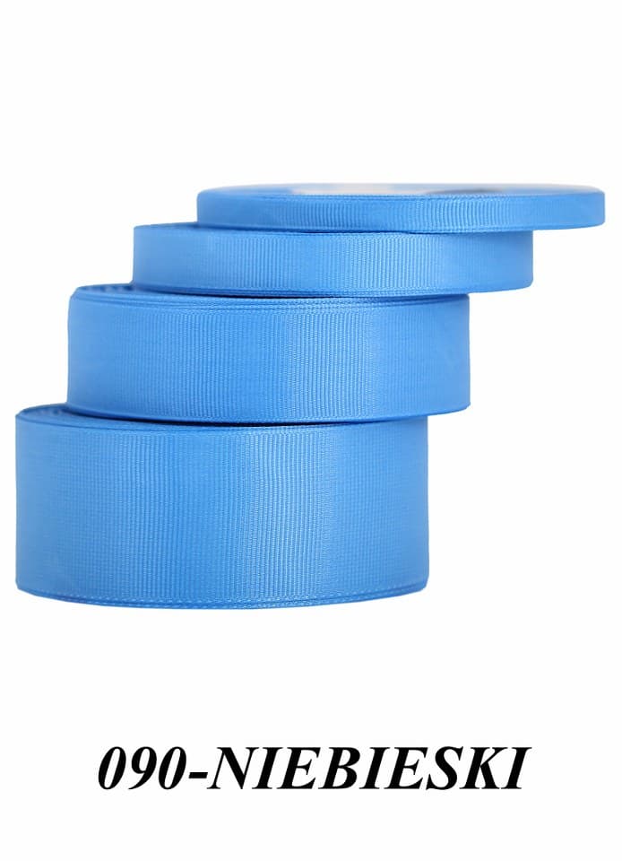 Wstążka rypsowa, 25mm/22mb, niebieska