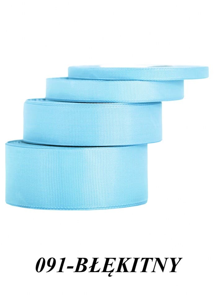 Wstążka rypsowa, 25mm/22mb, błękitna