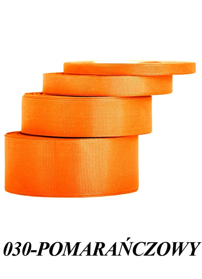 Wstążka rypsowa, 38mm/22mb, pomarańczowa