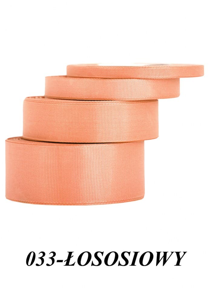 Wstążka rypsowa, 38mm/22mb, łososiowa