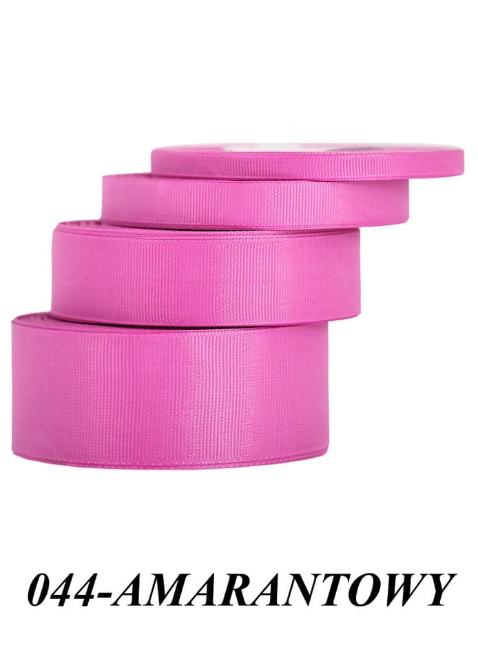 Wstążka rypsowa, 38mm/22mb, amarantowa
