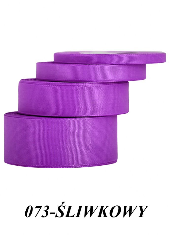 Wstążka rypsowa, 38mm/22mb, śliwkowa
