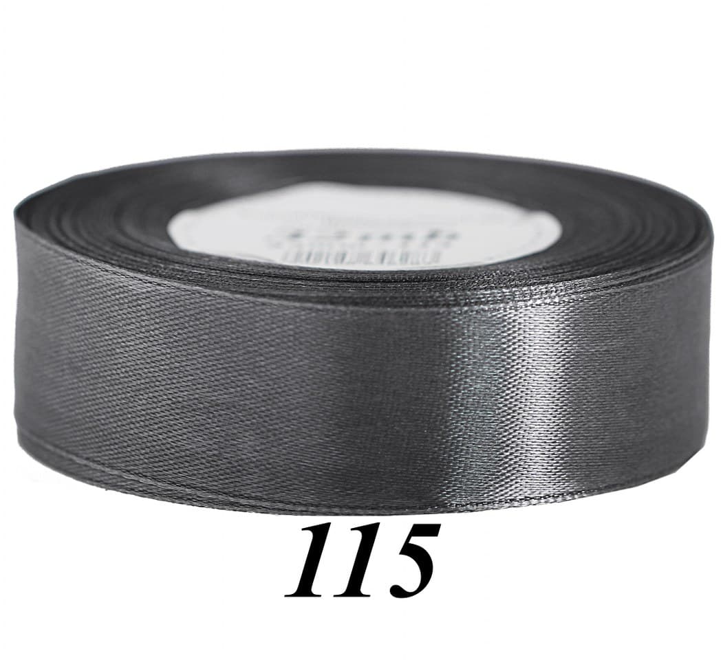 Wstążka satynowa 25mm/32mb, grafitowa