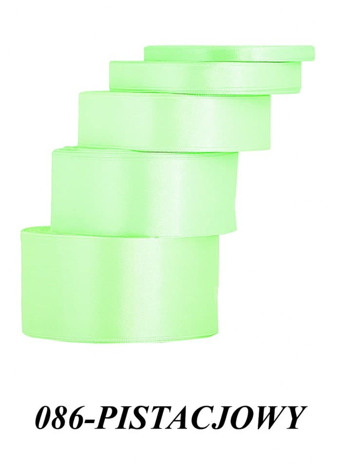 Wstążka satynowa 38mm/32mb, pistacja