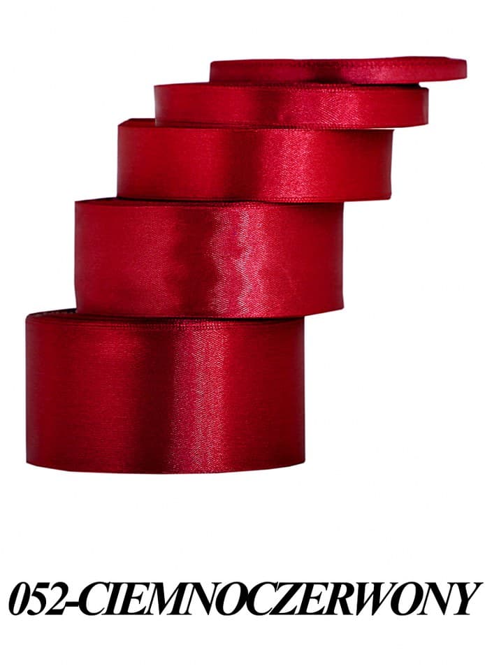Wstążka satynowa 38mm/32mb, ciemnoczerwona