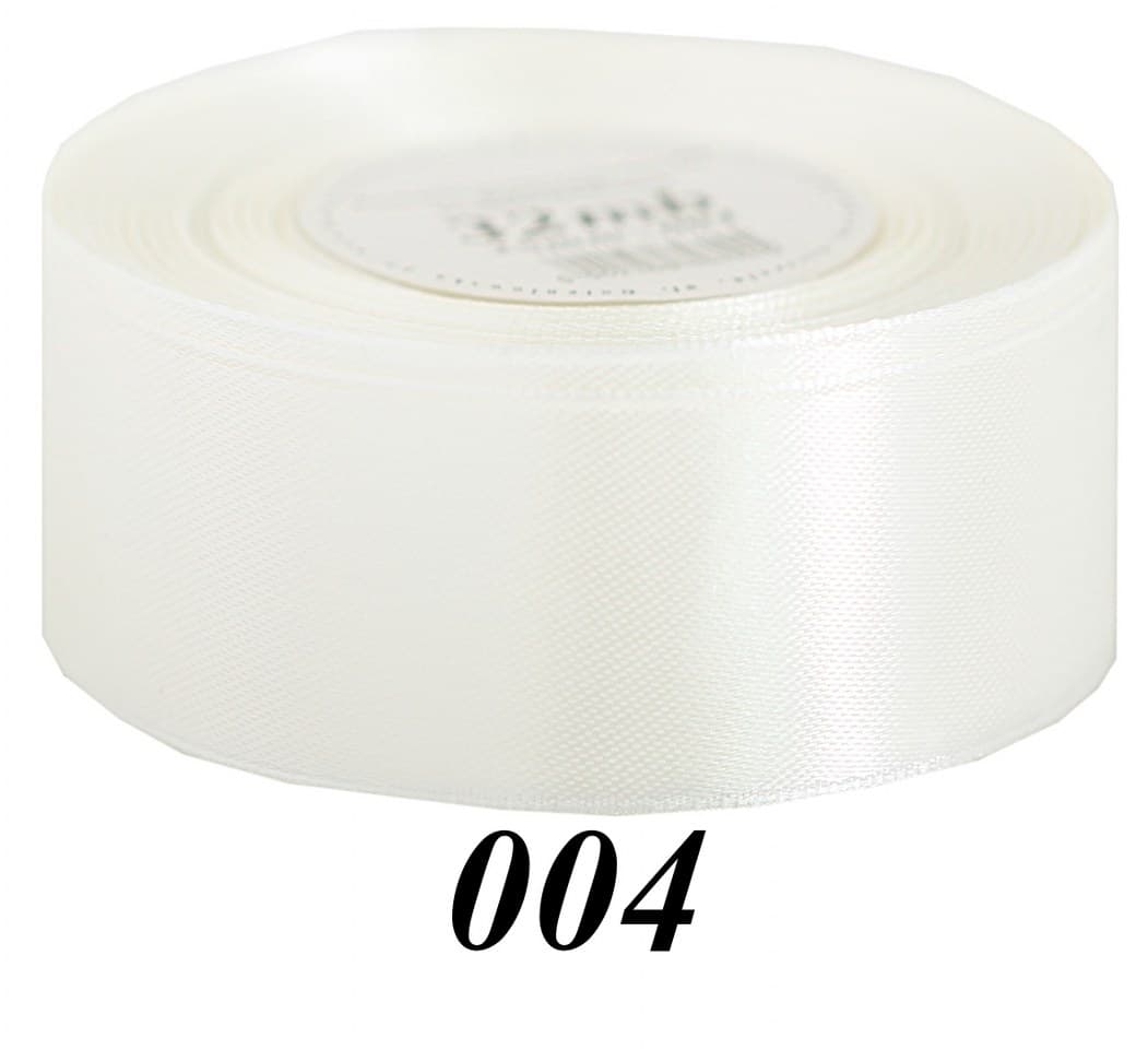 Wstążka satynowa 50mm/32mb, biały śmietankowy