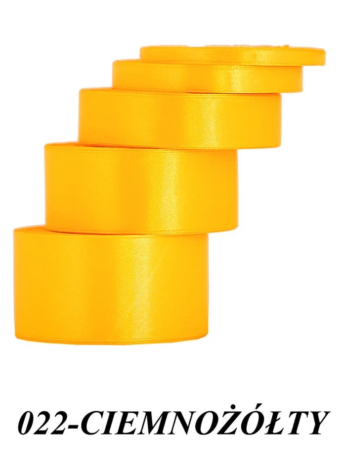 Wstążka satynowa 50mm/32mb, ciemnożółta