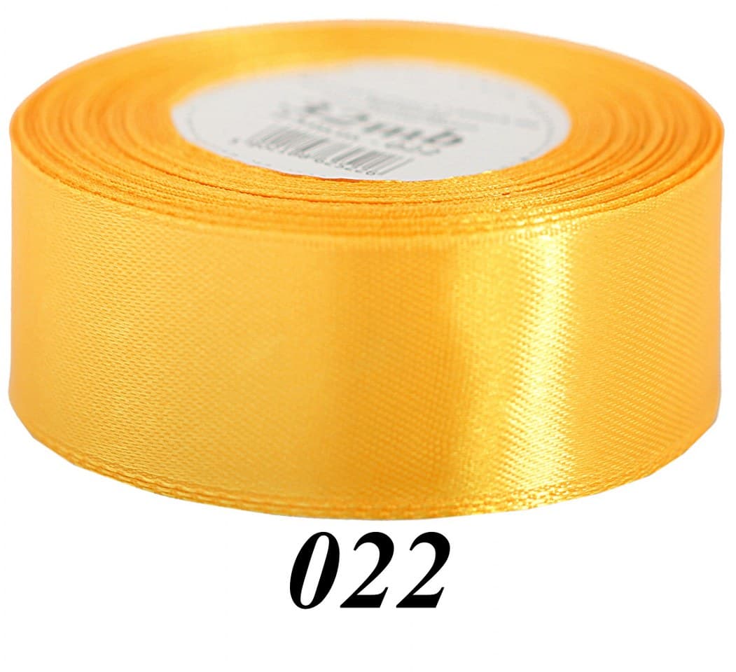 Wstążka satynowa 50mm/32mb, ciemnożółta