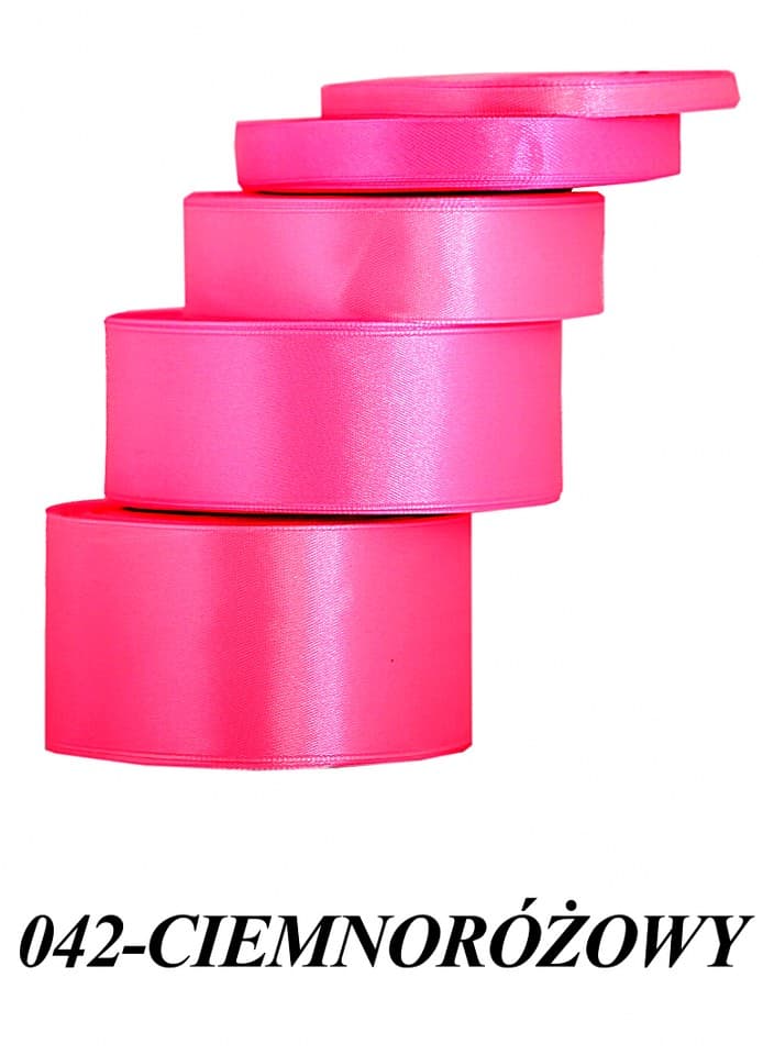 Wstążka satynowa 50mm/32mb, ciemnoróżowa