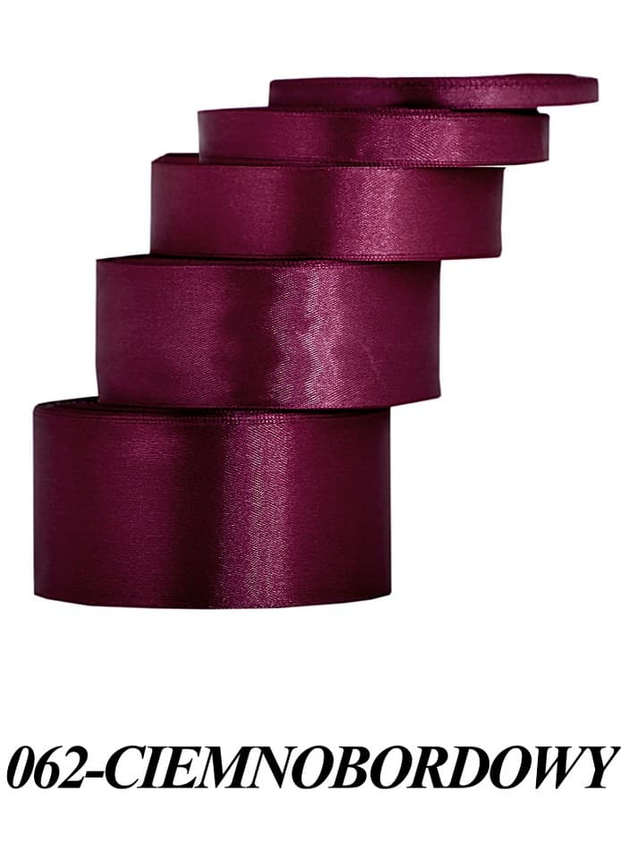 Wstążka satynowa 50mm/32mb, ciemnobordowa