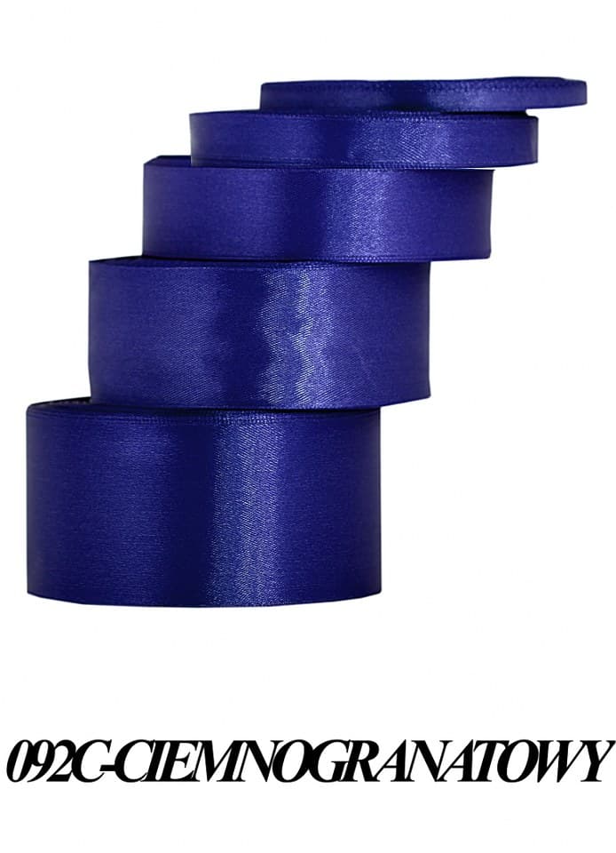 Wstążka satynowa 50mm/32mb, ciemnogranatowa