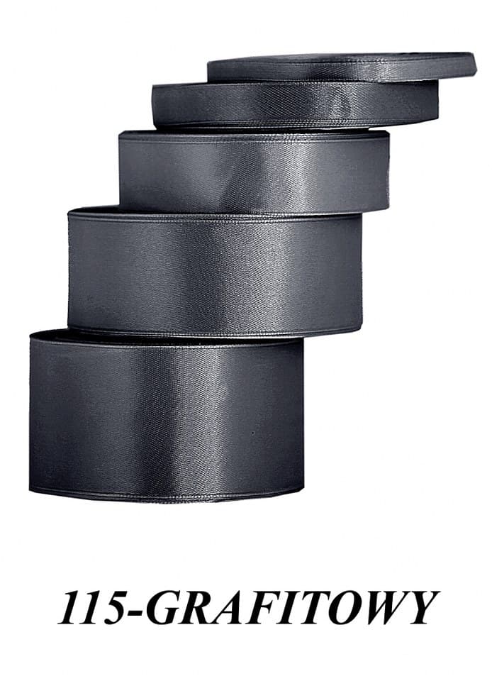 Wstążka satynowa 50mm/32mb, grafitowa