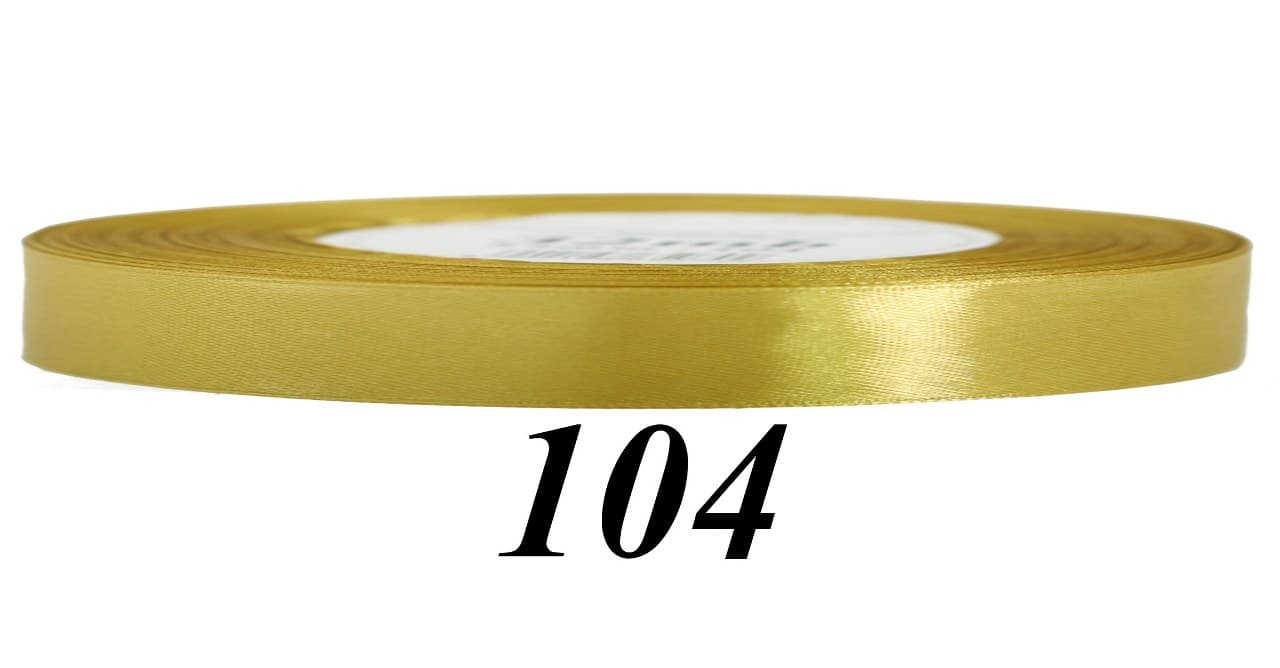 Wstążka satynowa 6mm/32mb, prawdziwe złoto