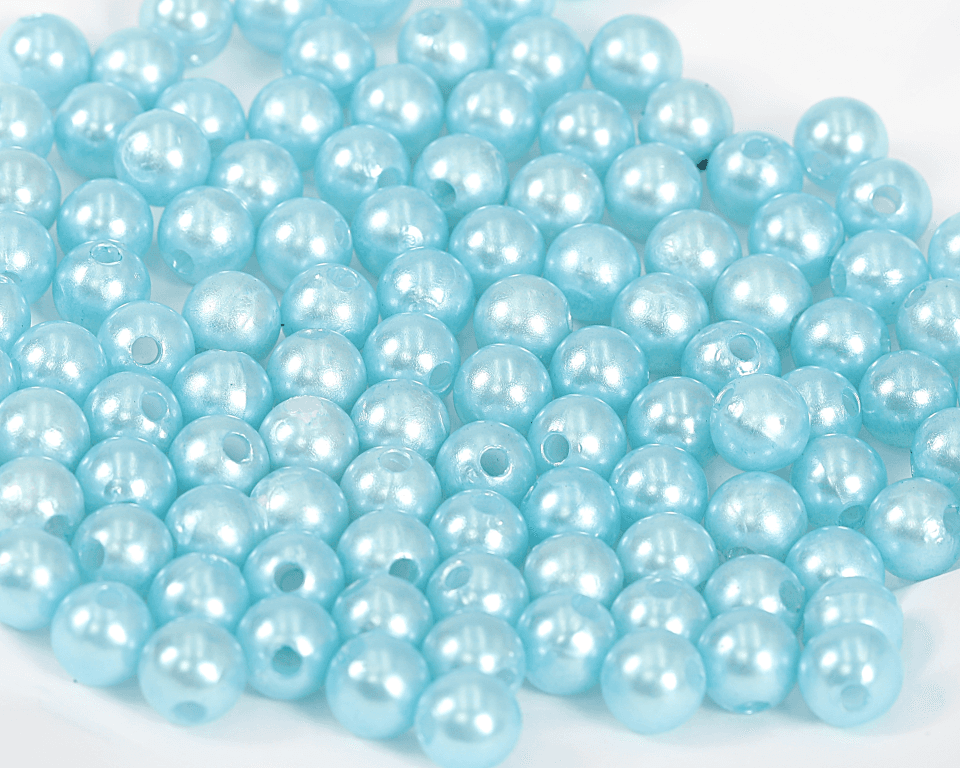 Perełki z dziurką, 12mm/50g, błękitne
