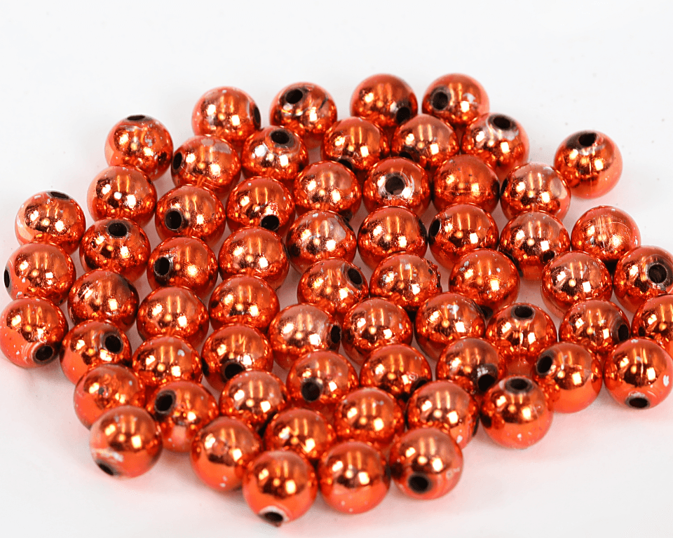 Perełki metalizowane, śr. 8mm/50g, jasnoczerwone 