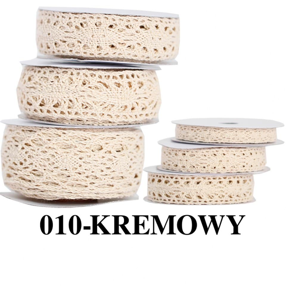 Wstążka materiałowa koronka 30mm/5y, kremowa