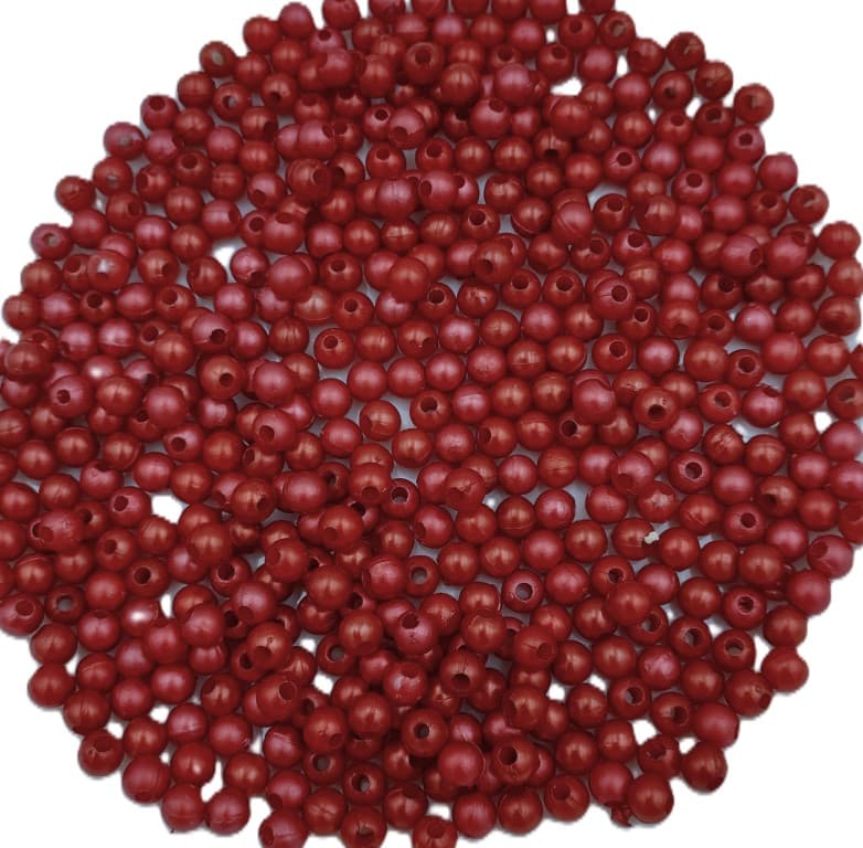 Koraliki (perełki) z dziurką, śr. 6mm czerwone